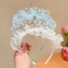 Accessoires de cheveux pour enfants Hoop Girl Princess Crown Clip Super Fairy Net Yarn Baby Head Heart