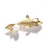 Spille Morkopela Fish Rhinestone Pinte per spille per spille Vintage Banquet Big for Women Crystal Pins and Accessory