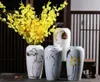 Vasi di porcellana bianca in porcellana bianca vaso di fiori in ceramica per decorazioni per la casa pianta idroponica 3041939