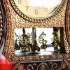 Relógio de mesa europeia Relógio antigo Decoração da sala de estar Mudar Second Watch Music TimeKeeping 240430