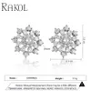 Rakol EP5603 YENİ MÜLE TINY 4 RENKLİ ZIRCON MOISSANITE S925 STERLING Gümüş Bakır Saplama Küpe Toptan Ücretsiz Kargo