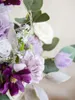 Fleurs décoratives d-sept artificiel 25pcs lilas violet gardénias avec tige pour table de mariage décorations de fête à la maison diy album