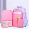 Gradient Girl Children Backpack School Tas Tack Pack Pink Pink For Kid Child Teenage Schoolbag Primary Kawaii Leuke waterdichte Little 240429