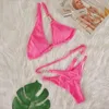 Swimwear femminile Baizi 2024 New Sexy Bikini Crystal Stripe Cink Spalato Swimsuit Swimsuit Swimury Swimury Swimury