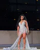 Luxury See Through Mermaid Prom Dresses For Black Girls Sequin Rhinestone Sexy Evening Occasion Party Gowns