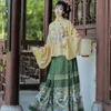 Vêtements ethniques Elegant Hanfu Womens Robe avec une jupe à face de cheval Colli