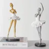 Miniatures Ballet Dancer Figurines Samenvatting Art Crafts Danser Girl Standbeeld Resin Sculpture Model Home Office Decor Ornamenten 240429