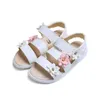 Flickor sandaler gladiator blomma söt mjuk barn strandskor sommarblomma sandaler prinsessor mode söt hög kvalitet 240424