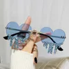 Designerskie okulary przeciwsłoneczne spersonalizowane miłosne łzy okulary przeciwsłoneczne damskie woda diament bez szał zabawy fotografii