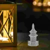 Garden Decorations 10 Pcs Hexagonal Tower Pavilion Miniature Ornament Japanese Zen Decoration Micro Landscape Decors Home Household