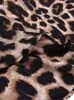 Zanzea Women Leopard Print Dress Summer Summer Autumn Halve Sleeve Robe Split Sexy Long Midi Shirt Evening Feminino vestidos 240423