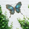 Wystawa domu metalowa grafika ścienna motyla do posągów ściennych Rzeźby Ogród ogrodowych patio 240429