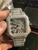Mouvement Watch VVS Wristwatch Luxury Digner Custom Squelette Moisanite Diamond Watch Pass Mouvement Sapphire Men