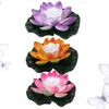 Mum tutucular 3pcs su yüzer lotus ışık romantik çiçek şekilli havuz buda pillerle
