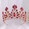 Tiaras Baroque Big Ab Crystal Tiara Crown Wedding Sward Party Hair Dewelry Vintage Queen Bridal Bride Accessories