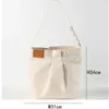 Projektantka torby na płótnie plisowane torby kubełkowe dla kobiet żeńskie ramię letnie plażowe torebki torebki 2024