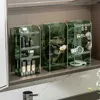 Cosmetic Organizer Makeup rack bathroom organizer and storage transparent makeup cabinet vertical box jewelry display Q240429