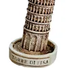 Harts Lutande Tower of Pisa Statue Antik Modell Miniatyrfigurer Fisk Tankdekor för hemtavdekoration 240429