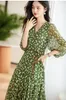 Party Dresses Women's Empire midja Boho V Neck Floral Wrap Mini Dress with Belt Summer Half Sleeve Chiffon