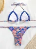 Swimwear féminin Peachtan Triangle Bikinis 2021 Mujer Floral Print Swimsuit Femme Brésilien Bandage féminin Bandage féminin Ensemble de bain sexy Y240429