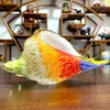 Regalo di Natale a mano in vetro conchiglia conchiglie figurine Scultura tavolino da tavolino decorazione oceano multicolore nautico 240429