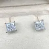 Gioielli fine all'ingrosso 925 Orecchini a perno di diamanti moissanite in argento sterling