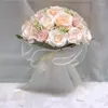 装飾的な花1PCブライダルフラワーブーケウェディングサプライ