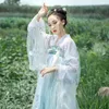Ethnische Kleidung Grüne Hanfu weiblicher chinesischer Stil Frühling Sommer Neuer Erwachsener Retro chinesische traditionelle Stickstärkestudentin Performance Rock