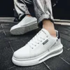 Mäns tjocka ensamma casual brädskor Youth Air Cushion White Sneakers Big Size EUR 39-46 Laser Reflective