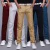 Męskie dżinsy klasyczne 9 kolorowe spodnie swobodne peryfery wiosna lato nowa moda biznesowa wygodna stretch bawełna dżinsy spustowe