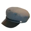 Berets Simple Unisexe Red Black Flat Navy Hat Cap Femmes Femmes Men Men Street Style Béret Brands Brands Fishing