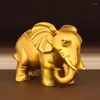 Estatuetas decorativas 1Pairs Pure Copper Elephant Ornamentos