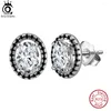 Gestüt Ohrringe Orsa Jewels Mode 925 Sterling Silber Brilliant 8A Premium CZ Oval Faux Diamond Schmuck für Frauen Lze17