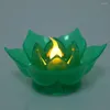 Kaarsenhouders Boeddha Meditatie Plastic lotus Tealight Holder Home Decor Wedding Votief Activiteit Verjaardagsfeestje 7 kleuren