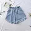 Kvinnors jeans matchar alla Sashes Casual Women Denim Shorts Crimping High midja Slim Summer Feminino Chic Ladies Bottom #06