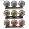 Electric Fans Car Fan 360 Adjustable 3-head Air Fan Car Electric Fan USB/12V/24V Fan 2-speed Car Silent FanWX10