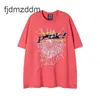 Camiseta de aranha masculino de designer Número de camiseta 55555 Estrela impressão de espuma de alta qualidade algodão puro rosa mulheres tshirts Trendy casal camiseta versátil massátil verão verão