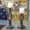 Candle Holders Retro Candlestick Decoration Hollow Wedding Candlelight Dinner Props Table