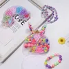 Länk armband mode kreativ tecknad boll armband pussel färgglad lös pärla smycken leksak födelsedag presentstravel souvenirer för barn