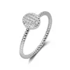 Clusterringen 2024 Classic S925 Spiral voor vrouw Koreaanse fijne sieraden bruiloft Meisjes luxueuze vingerset accessoires luxe