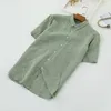 メンズカジュアルシャツ夏のリネンシャツメンピンクボーイズプラスサイズxxxl半袖ボタンアップソーシャルカラーパーティーウェア