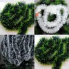 Kwiaty dekoracyjne 4/1pcs świąteczna wstążka Garland Xmas Folia Tree Pull Flower WISTBONS Ornaments Green Cane Bluśnia Dekoracja przyjęcia weselnego