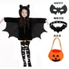 Vêtements Fents Kids Red Demon Devil Evil Bat Vampire Vampire Halloween Cosplay Costumes Boys Girls Bull Ghost Party Role Play Up Up Jumps