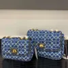 أكياس كتف Olay Chambray New Small Pillow Bag Bag Madison Squilted Quilted