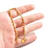 Dames039s bloem 24k gouden plaat bedelarmbanden njgb066 mode vrouwen geschenk geel goud vergulde bracelet266b4006190