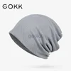 Czapki czapki/czaszki cokk letnia czapka czapka kobiet mężczyzn unisex solidna siatka oddychająca turban kapelusz workowate czapka headprap hariband maska ​​femme gorro D240429