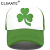 Ball Caps Climate Shamrocks Trucker C St.Patricks Day Green C Hat Ireland Irish Lucky Shamrocks C St.Patrick Mesh C Hat for Irish J240429