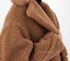 Elegant Fashion Luxury Designer Coat Cashmere Coat Wool Blend Women's Coat Teddy Series Teddy Bear Long Casual Lapel Coat Women's Camel Maxmaras