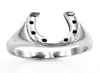 Fanssteel Aço inoxidável vintage ladys wemens jóias sinalizador clássico slim horseshoe ring fsr20w8927904103524364