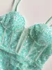 Robes de piste Mint Sequin Maxi Robe Oneing Sweness Sexy Sexy Long Ball Robe de soirée Bride Y240426